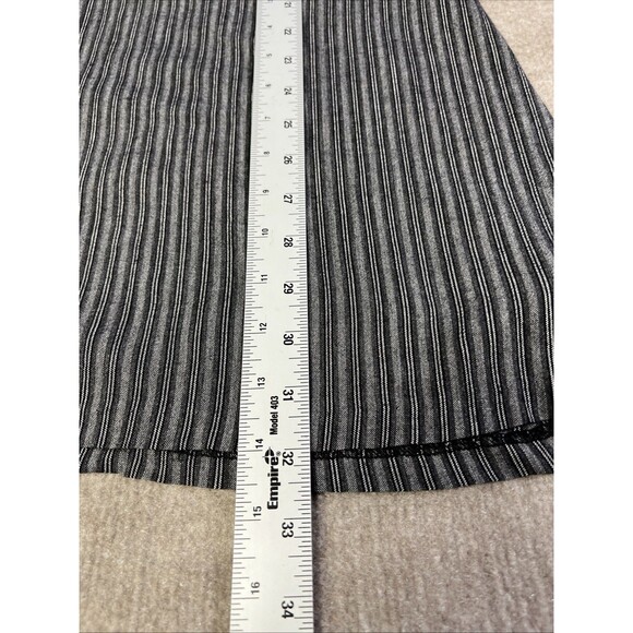 Vintage Ann Taylor Jumper Pinstripe Pinafore Mini Tank Dress Y2K 90s Size 14 - Picture 3 of 8